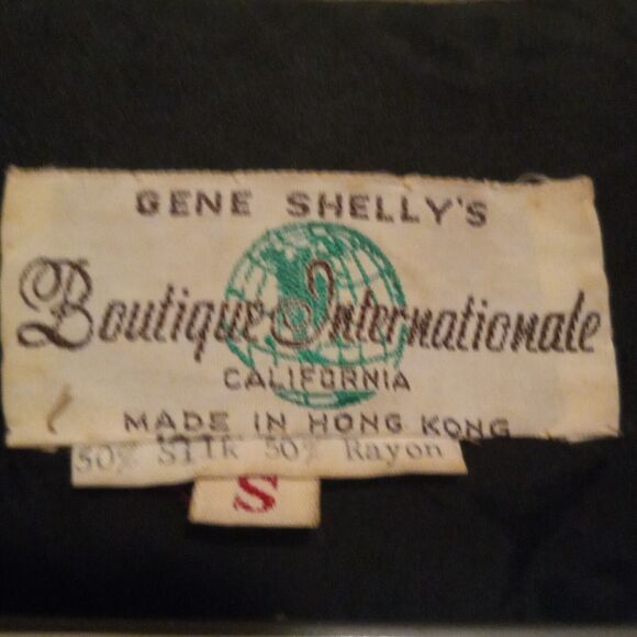 Vintage Gene Shelly Silk Blend Jacket-Small-Hand Beaded-Rhinestone-Lined-1950s - Picture 9 of 9